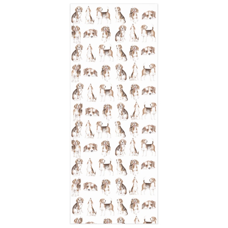 Beagle Gift Wrap for Beagle Lover Gift Wrapping Paper Beagle Wrapping Paper Dog Gift Wrap Beagle Gifts for Beagle Mom Gift Wrap Beagles Gift image 3