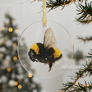 Bumble Bee Christmas Ornament for Bee Lover Gift Bumble Bee Ornament Meant to Bee Ornament I&#39;ll Bee Home for Christmas Ornament for Apiarist