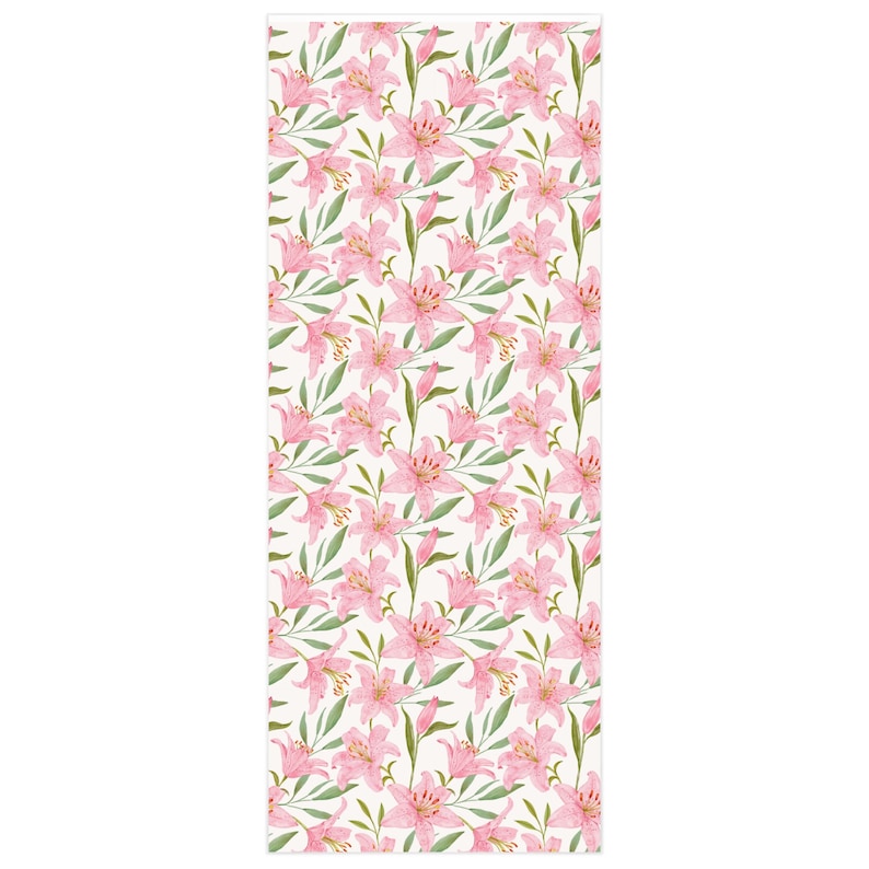 Mooie lelies Bloemen Inpakpapier Lente Cadeaupapier Aquarel Bloem Inpakpapier Esthetisch Cadeaupapier Lelie Inpakpapier Boho Cadeaupapier afbeelding 3