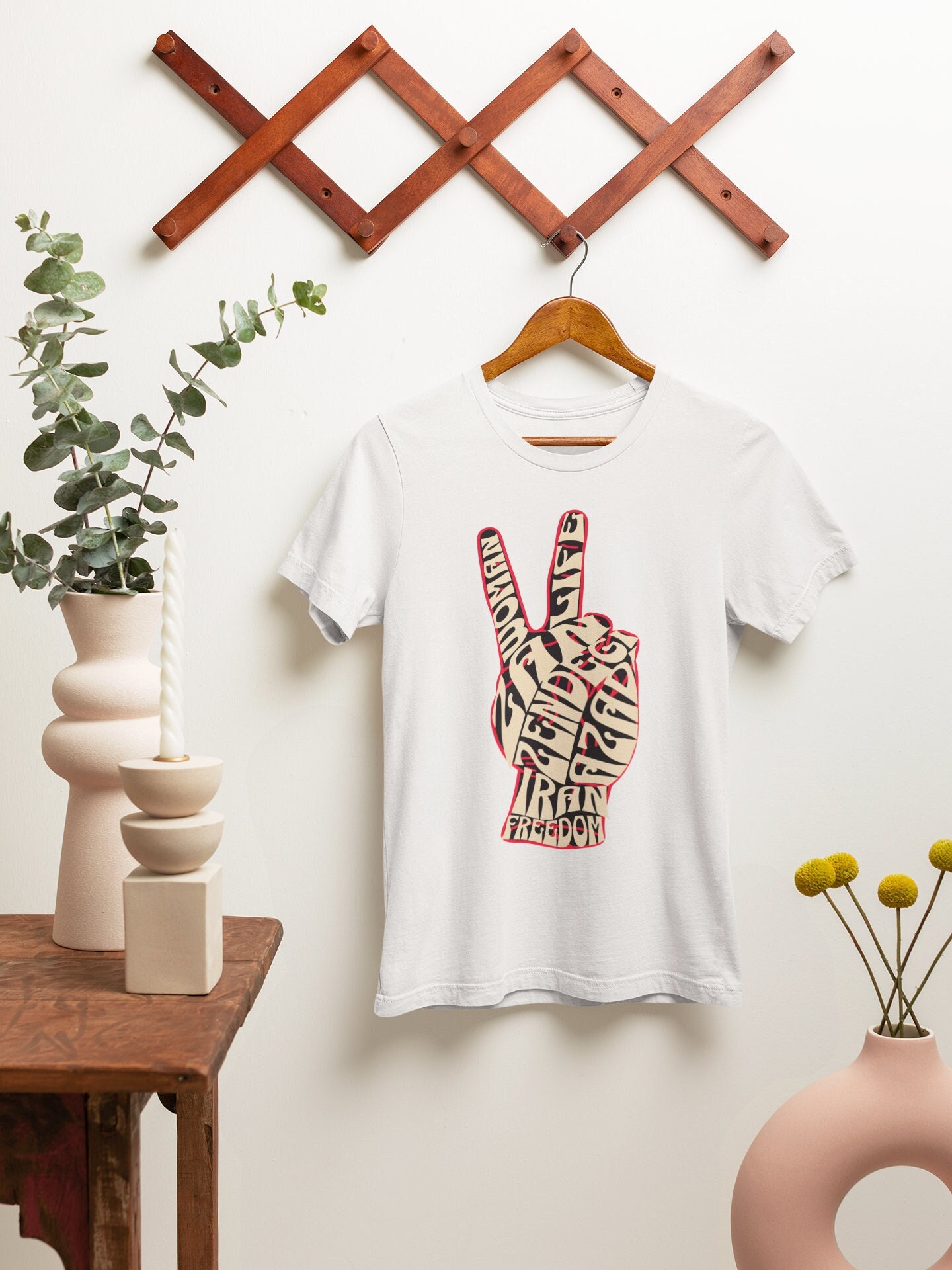 Zan Zendegi Azadi Peace Sign TShirt, Woman Life Freedom T-Shirt, Freedom For Iran Shirt, Free Iran Tee, Stand With Iran Shirt, Iran Protests