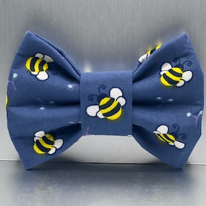 Dog Bow Tie Bubble Bee Dog Bowties. pets, pup bows, bees, bee hives, dog gift, dog collar, female dog, girlie dog, Sailor Bows, bee hives