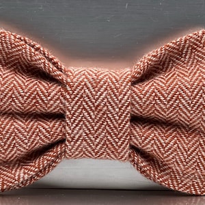 Thick Flannel Dog Bow Tie. Autumnal Brown Solid Brushed Flannel. Dog Bow Tie, Dog bowties, dog accessories, Dog Bandana, cat bows, bowties