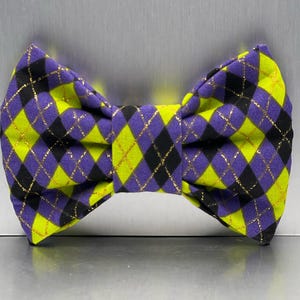 Halloween Dog Bow tie, Halloween Cat bow tie, Halloween Argyle Dog bow tie, Green Halloween bow tie, Purple dog bow tie, Dog Halloween bows