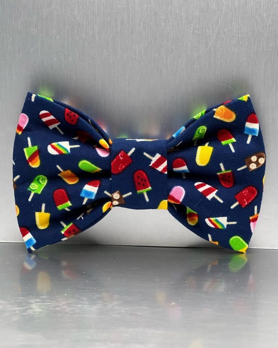 Ice cream Dog Bow Tie. Summer Dog BowTie. Cat Bow Tie bow, Summer bowtie, Pet accessories, bow ties dog, extra large dog bow ties, popsicle