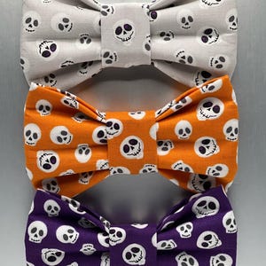 Halloween Dog Bow Tie, Halloween Cat Bow ties,skull dog bow ties, purple dog bow ties, orange dog bow ties, gray dog bow ties, black bow