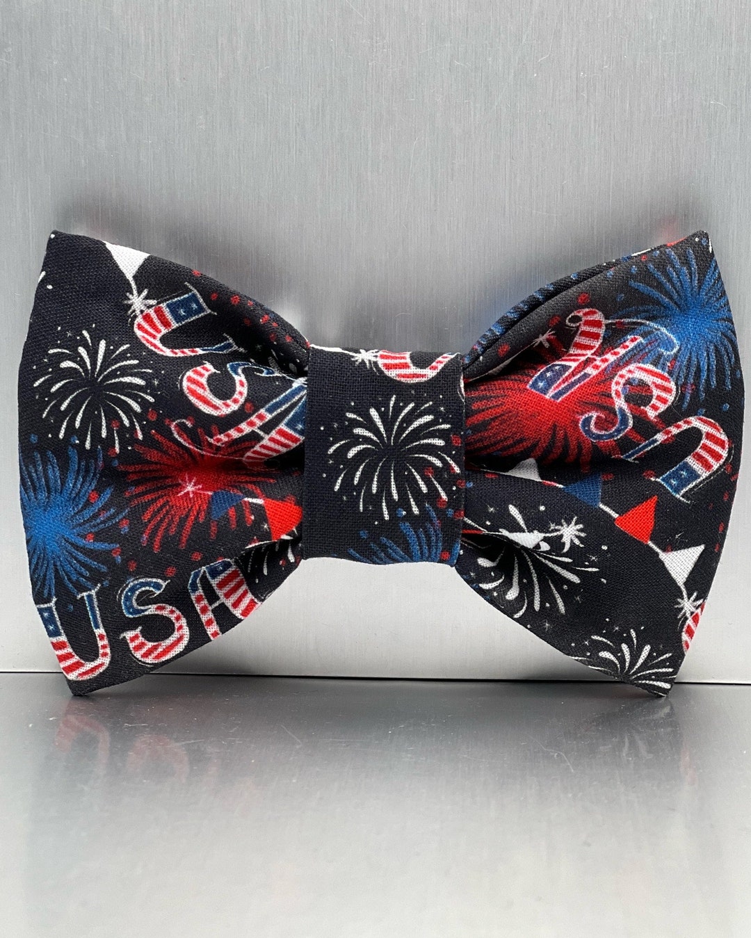 patriotic dog bow tie