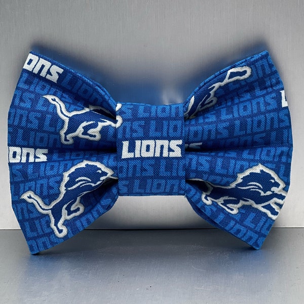 Dog Bow Ties made with Detroit Lions Fabric. dog bow tie, Dog accessories, Dog Bandanna, football dog bows, pet bows, Cat bows,