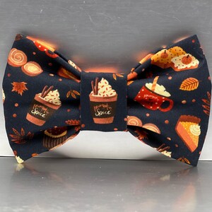 Pumpkin Spice latte dog bow ties,Pumpkin pie dog bow ties.pumpkin spice drink bow tie, holiday dog bowties,Harvest dog bow ties,cat bow ties