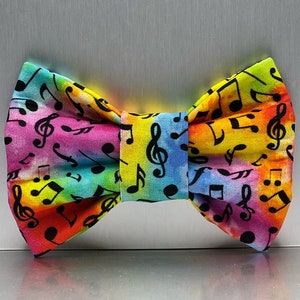 Music note dog bow tie, Musical cat bow ties, extra large dog bow ties, bowties dogs, gift, music note bow tie, dog gifts, colorful music