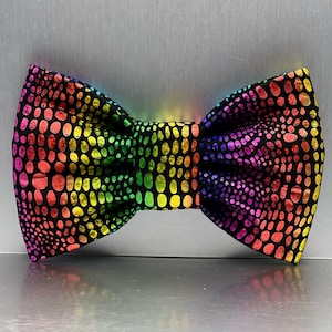 Shiny Dog bow ties, Pride Cat bow ties, colorful Bow Ties. Rainbow Dog Bows, rainbow pride dog bow ties, rainbow cat bow ties, shiny bow tie