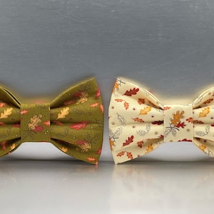 Olive green Fall leaf dog Bow Tie. Fall dog bow, Fall pet Bows, Fall cat bow tie, dog bowties,fall leaf dog bow, Autumn leaf dog bowties
