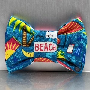 Noeud de chien de plage. Nœuds papillon chat de plage, nœuds papillon chien d'été, nœud papillon chiot. Noeuds papillon pour chien, noeuds de chat, noeuds papillon de chat, cadeaux pour chien. Très grands noeuds papillon pour chien,