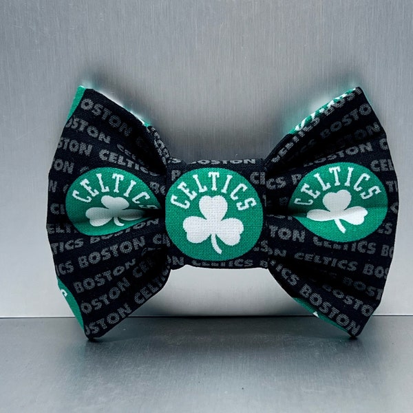 Dog Bow Ties  made with Boston Celtics fabric. Pet Bow, Dog bowties, Dog Bow Tie, Dog bows, pet bow ties, dog accessories