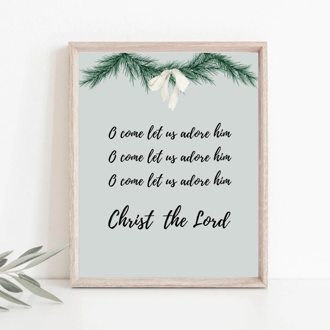 Printable Christmas Artwork Simple Christmas Decor Etsy
