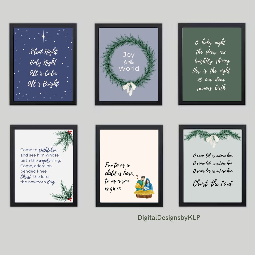Printable Christmas Artwork Simple Christmas Decor Etsy