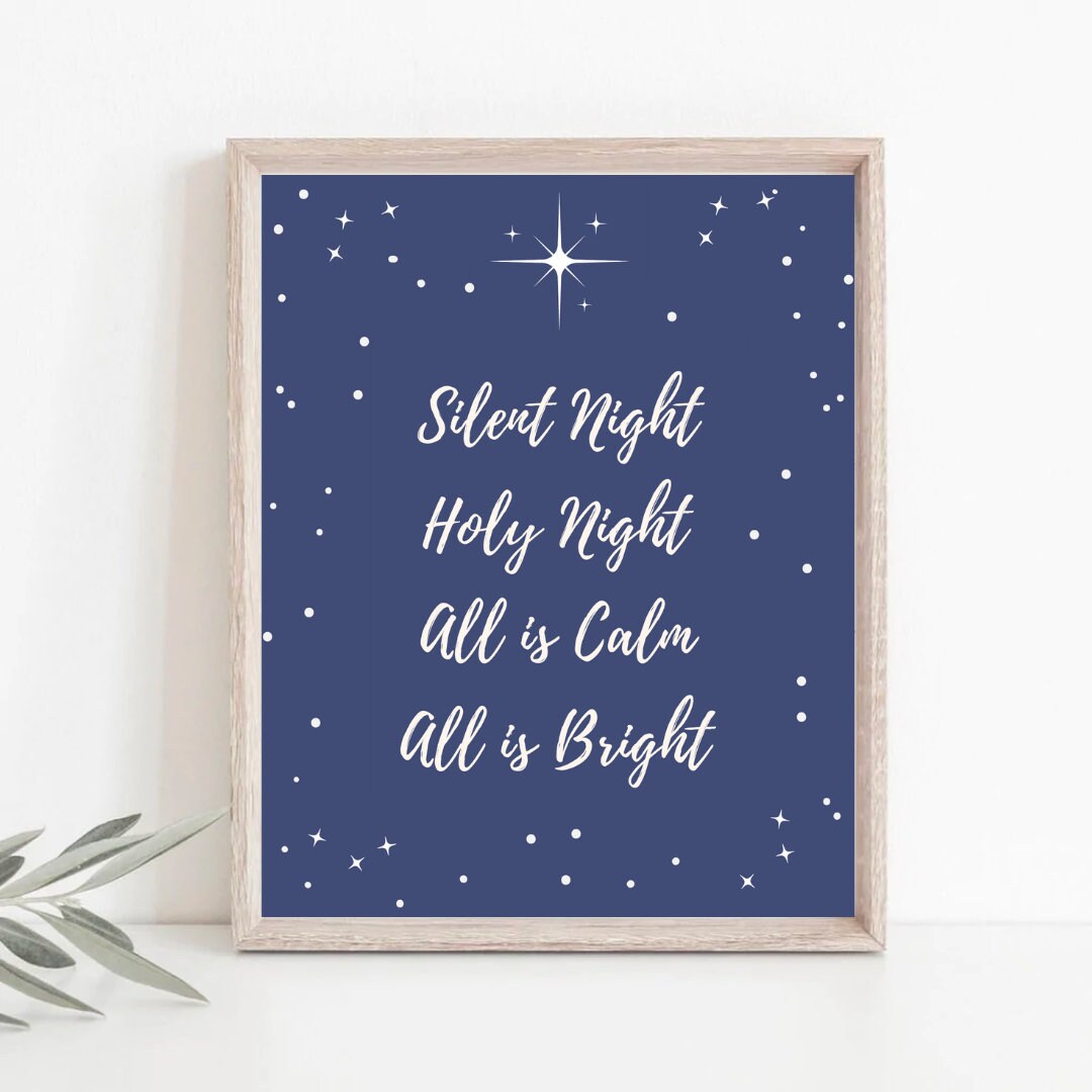 Printable Christmas Artwork Simple Christmas Decor Etsy