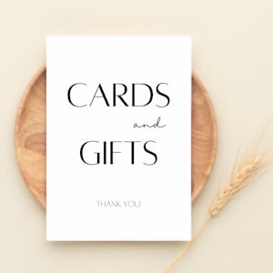 Cards and gifts sign, wedding table gift sign, cards and gifts printables, wedding signs, bridal shower gift sign, minimalist wedding