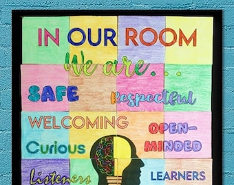 Back to School Classroom Norms Collaborative Poster, Team Building Activity for Any Class, Back to School Classroom Poster