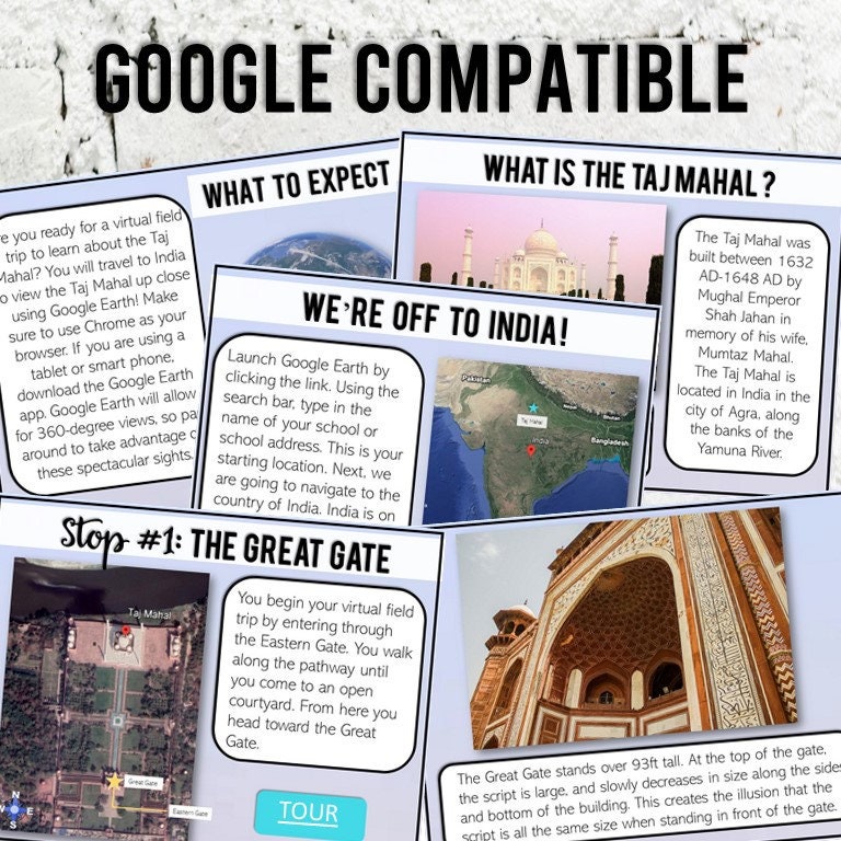 Taj Mahal Virtual Field Trip, Ancient India, Ancient History, Reading ...
