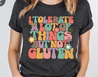 T-Shirt zur Aufklärung über Zöliakie, glutenfreie Geschenke, lustiges Gluten-Shirt, Geschenk für Zöliakie-Betroffene, T-Shirts für glutenfreie Ernährung, T-Shirt für Lebensmittelallergien