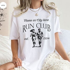 Personalized Run Club T-Shirt, Custom Running Shirt, Running Gift, Runner Shirt, Marathon Running Tee, Custom City Name Marathon Shirt