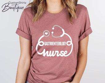 Gastroenterology Nurse Shirt, Gastroenterology Nurse Gift, Gastroenterology Shirt, Heart Stethoscope Shirt, Gastro Nurse Shirt, Gift For Her