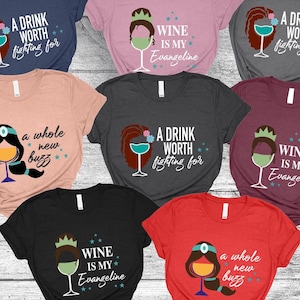 Disney Princess Drinking Tee, Disney Bachelorette Tee, Wine Shirt, Disney Drinking Shirt, Bachelorette Party,  Food and Wine Festival Shirt
