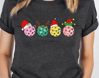 Christmas Pickleball Shirt, Pickleball Christmas Gifts, Pickleball Player Sweatshirt, Pickleball Christmas Sweatshirt, Christmas Tee