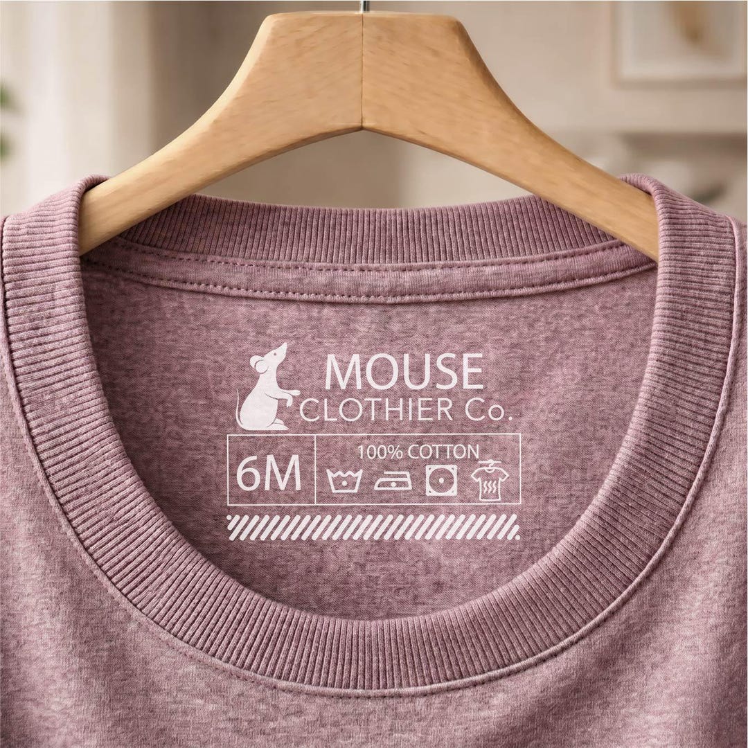 Minimalist Back Neck Label Shirt, Custom Logo Apparel, Modern Clothing ...