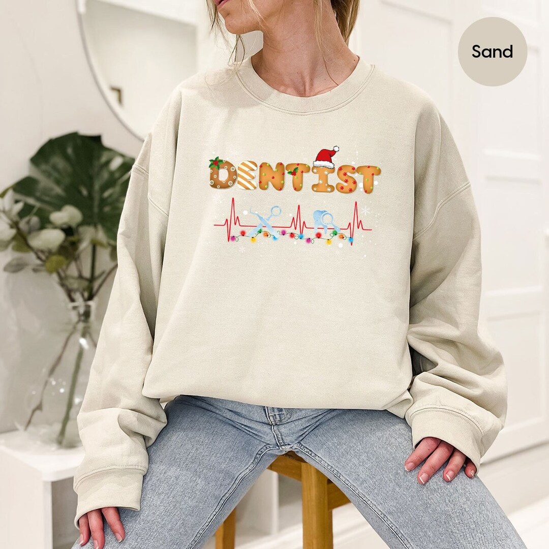 Christmas Dental Hygienist Gift Dentist Crewneck Sweatshirt Etsy