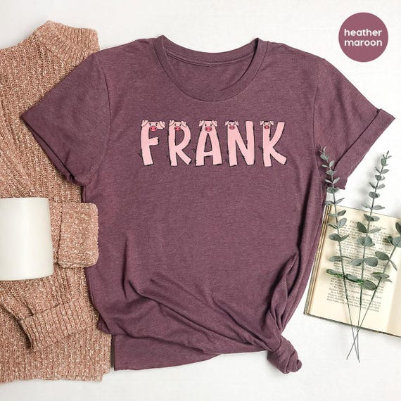 Custom Pig Shirt, Farm Animals Shirts, Personalized Pig Graphic Tees, Funny Pig Vneck T Shirt, Cute Farmer Gifts, Customized Gift for Friend