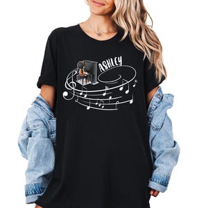 Custom Name Music Shirt, Piano Player Gift, Music Lover Gifts Shirt, Piano Teacher Gifts Shirt, Music Teacher Shirt, Personalized Shirt