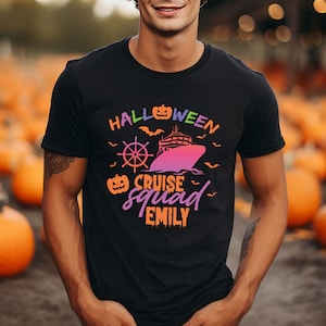 a man standing in front of a field of pumpkins