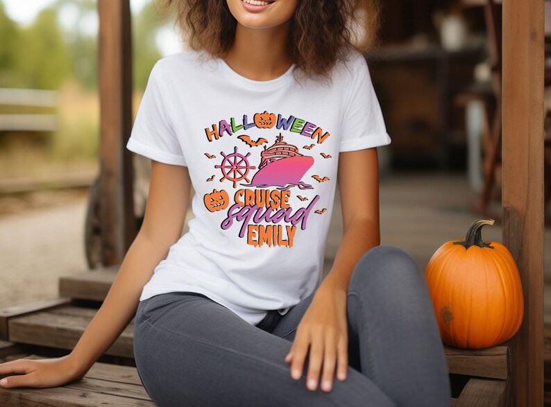 a woman sitting on a porch next to a pumpkin