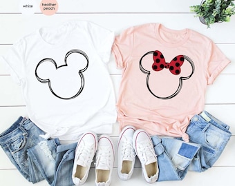 Mickey Minnie Head Shirt, Disney Family Matching Shirt, Mickey Ear Shirt, Disney Trip Family Shirt, Mickey Lover Shirt, Gift For Kid