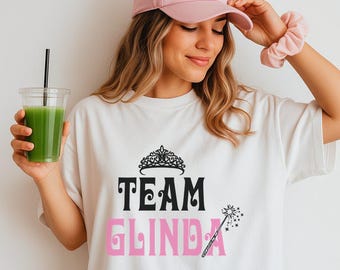 Team Glinda Shirt, Glinda the Good Tee, Wicked Musical Gift, Witchy Graphic T-Shirt, Pink Princess Witch Shirt