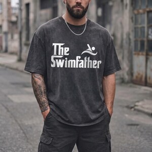 Comfort Colors® Swim Dad Shirt, Funny Gift for Swimming Dads, Cool Sports Parent Tee, Swim Coach Gift, Proud Swim Papa Tees, Father Swim Tee