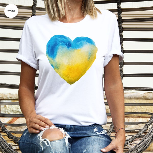 Ukraine T-Shirts, Ukrainian Gift, Ukrainian Flag  Sweatshirt, Ukraine Heart Graphic Tees, Support Ukraine Tees, Stand with Ukraine Shirt