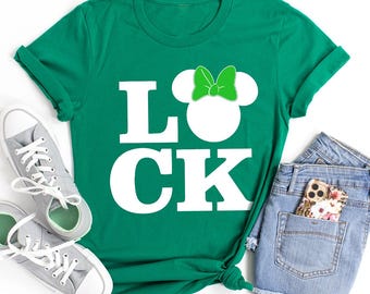 Disney St Patricks Day Shirt, St Patricks Couple Matching Shirt, Mickey Minnie Lucky St Patricks Day Shirt, Disney Lucky Day Shirt