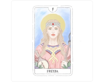 Adesivos de vinil recortados da deusa nórdica Freyja, adesivos decorativos para laptop, adesivos estéticos para planner, ideias de presentes exclusivos.