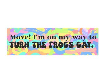 GAY FROGS magnet | Quirky Frog Humor, Funny Vehicle Decor, LGBTQ+ Pride Gift, Unique Road Trip Decor, Playful Car Accessory