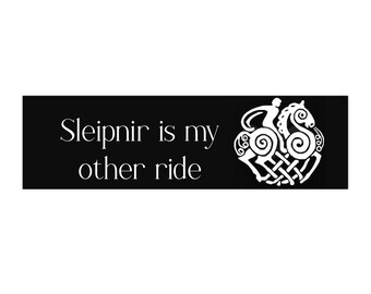 Sleipnir Bumper Sticker, Norse Mythology Car Decor, Viking Theme