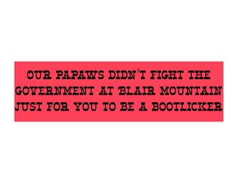 BLAIR MOUNTAIN Patriots | Bumper Stickers, Car Decor, Protest Stickers, Road Trip Accessories, Gift for Activists, Vintage Vibe