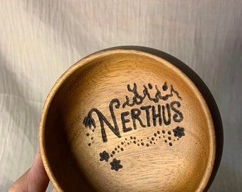 Wood Burned Nerthus Offering Bowl
