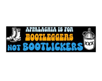 Appalachia Bootleggers Bumper Sticker, Vintage Car Decal, Funny Outdoor Decor, Gift for Appalachian Culture Lovers, Road Trip Accessory