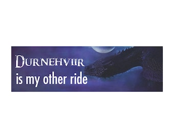Durnehviir Is My Other Ride car magnet | Dragon Skyrim vehicle decal