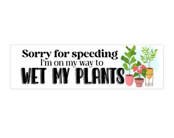 MOLHE MINHAS PLANTAS | Adesivo de para-choque engraçado para amantes de plantas - Ótimo para presentes de jardineiro, decoração de carro, casa e jardim, pais de plantas