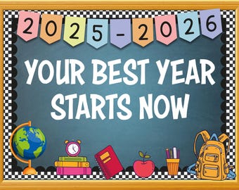 Back to School Bulletin Board, Welcome Bulletin Board, August Bulletin Board New School Year,  First Day of School Classroom Decor 2025-2026