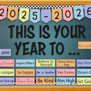 Back to School Bulletin Board, First Day of School Classroom Decor, August Bulletin Board New School Year Bulletin Board, Bulletin Board Kit
