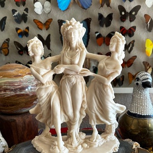 Vintage Greek Goddesses The Three Graces Resin Statue